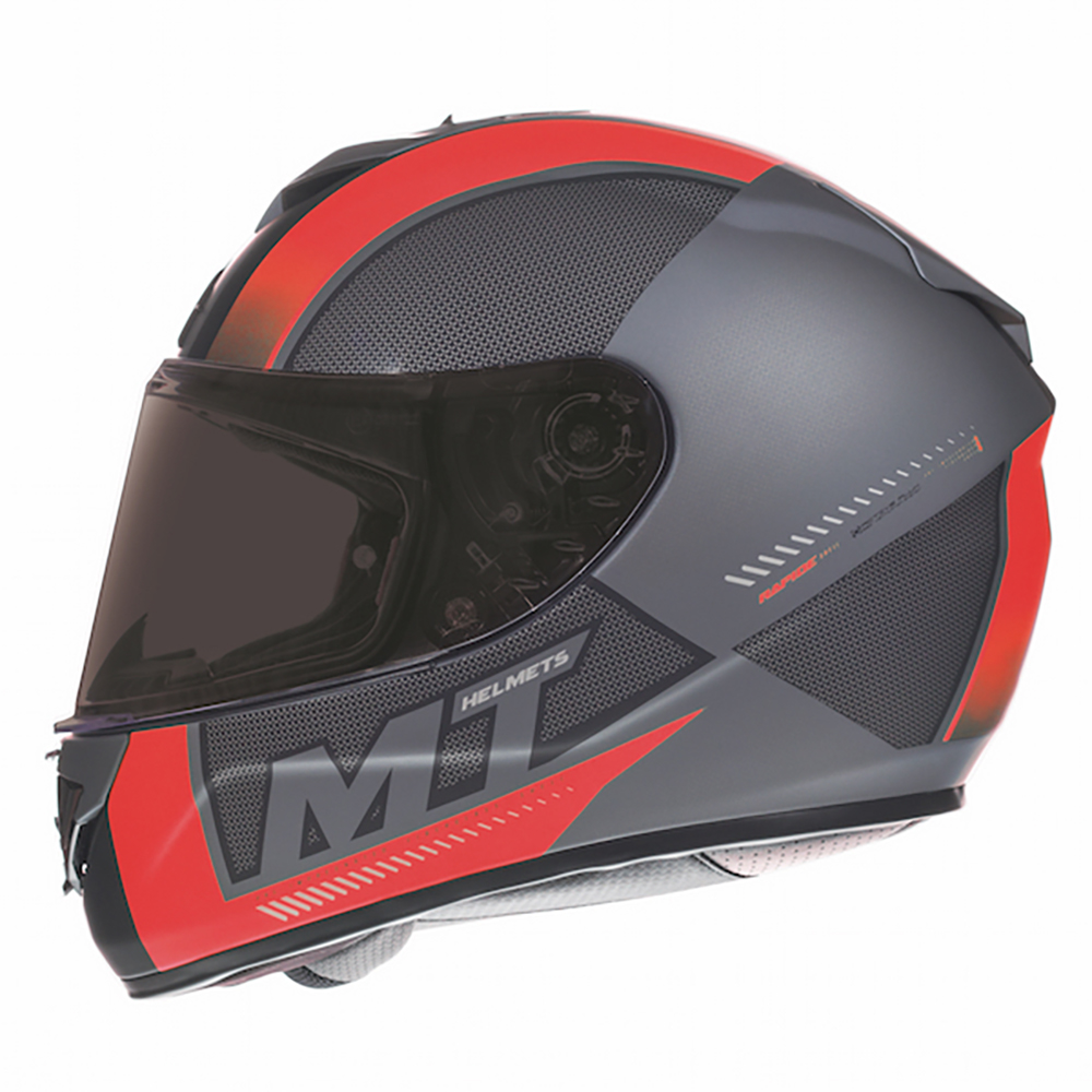 MT Helmets MT Rapide Overtake Matt Black & Red